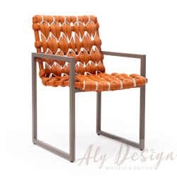 Cadeira Aroeira Corda Náutica e Tricô - Aly Design 